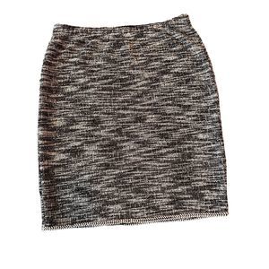391. Women’s Max Studio Tweed Pencil Skirt Black White Elastic Waist L